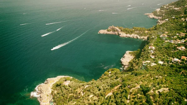 Wybrzeże Amalfi Punta Campanella Koło Sorrento Niesamowity Widok Lotu Ptaka — Zdjęcie stockowe