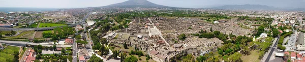 Pompei Italia Veduta Aerea Della Città Vecchia Punto Vista Drone — Foto Stock