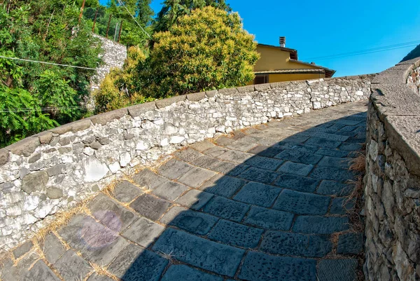 Fisheye Manzarası Ponte Del Diavolo Lucca — Stok fotoğraf