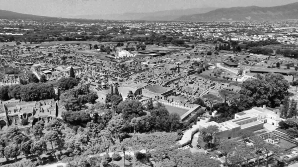 Pompei Itálie Letecký Pohled Staré Město Pohledu Drona Letní Sezóně — Stock fotografie