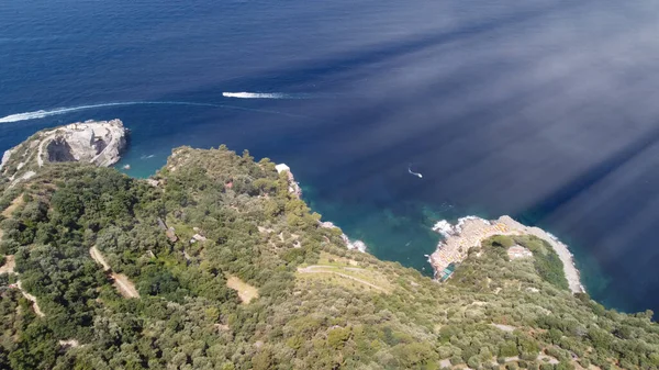 Ακτή Amalfi Από Punta Campanella Κοντά Sorrento Καταπληκτική Εναέρια Θέα — Φωτογραφία Αρχείου