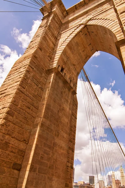 Brooklyn Bridge Architecture Nova Iorque — Fotografia de Stock