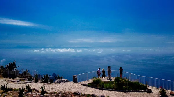 Costa Capri Drone Voador Sobre Monte Solaro Temporada Verão — Fotografia de Stock