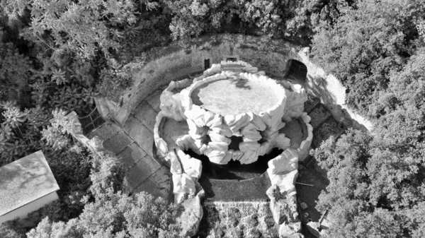 Reggia Caserta Italien Luftaufnahme Berühmter Königlicher Baugärten Von Einer Drohne — Stockfoto