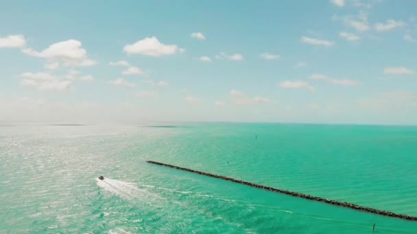 Miami Beach Pier - Widok z lotu ptaka — Wideo stockowe