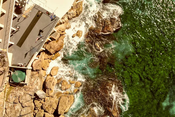 Καταπληκτική Εναέρια Άποψη Του Τοπίου Bondi Beach Στο Σίδνεϊ Αυστραλία — Φωτογραφία Αρχείου