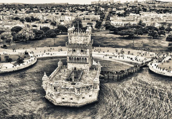 Туристические Направления Белемская Башня Реке Тагус Лиссабоне — стоковое фото
