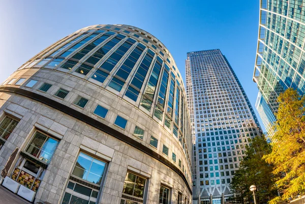 Vista Para Cima Edifícios Corporativos Cidade Londres Reino Unido — Fotografia de Stock