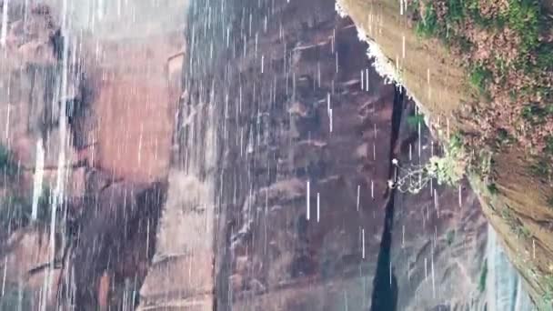 Waterfalls inside Zion National Park in summer season, USA Slow motion — Stock Video