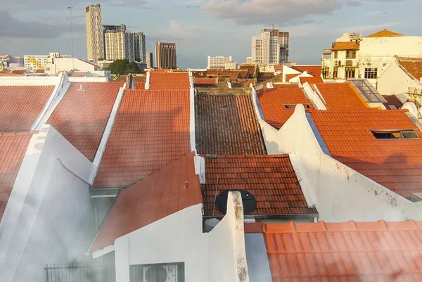 Melaka Aerial View Sunset Buildings Malacca Malaysia — Stock Photo, Image