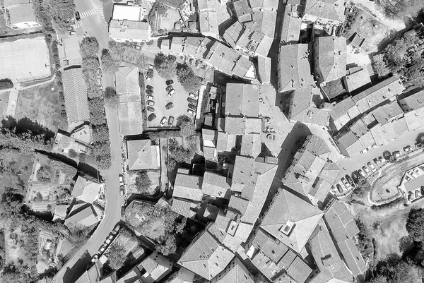 Widok Średniowieczne Miasto Toskanii Wsi Włochy — Zdjęcie stockowe