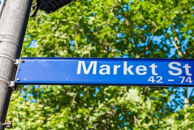 Market sokak tabelası, Melbourne.