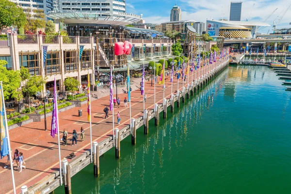 Sydney October 2015 Darling Harbour Shops Restaurants One Main City — Stock Photo, Image