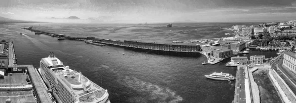 Vue Aérienne Port Naples Depuis Drone Saison Estivale Campanie Italie — Photo