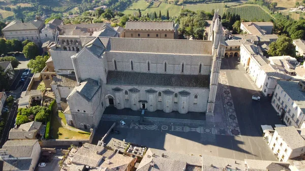 Orvieto Città Medievale Del Centro Italia Incredibile Vista Aerea Dal — Foto Stock