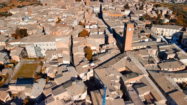 Orvieto Ciudad Medieval Del Centro Italia Increíble Vista Aérea Desde —  Fotos de Stock