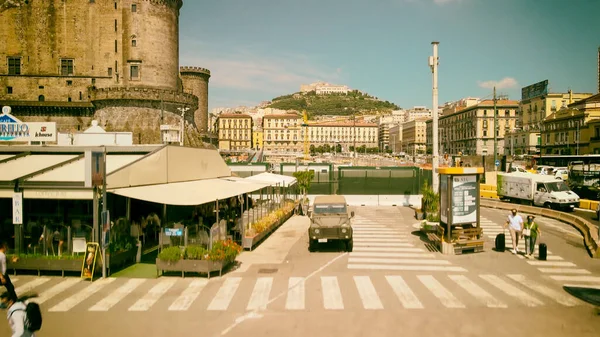 Naples Italia Junio 2021 Vista Aérea Del Puerto Ciudad Desde —  Fotos de Stock