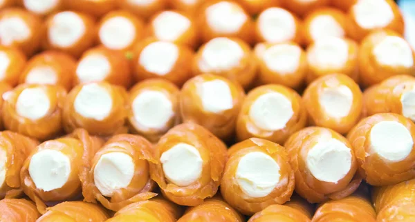 Fresh Salmon Rolls Section Retail Supermarket — Stock Photo, Image