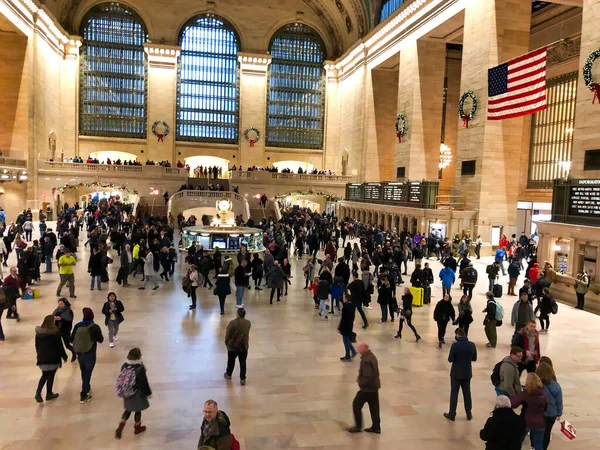 New York City November 2018 Tourists Local Grand Central Terminal — 스톡 사진