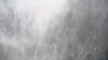 Dettifoss şelaleleri, hava manzarası, İzlanda Ağır çekim