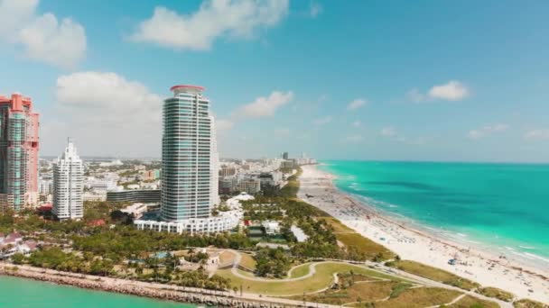 Miami Beach Skyline - Αεροφωτογραφία από drone — Αρχείο Βίντεο