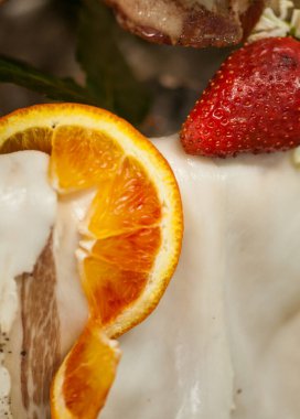 Jambon ve meyve kompozisyon Toskana, İtalya