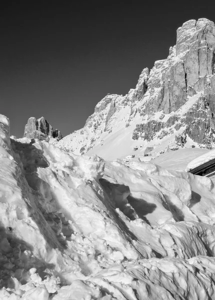 Snowy Landscape Dolomites Mountains Winter Season Italy — Stock Photo, Image