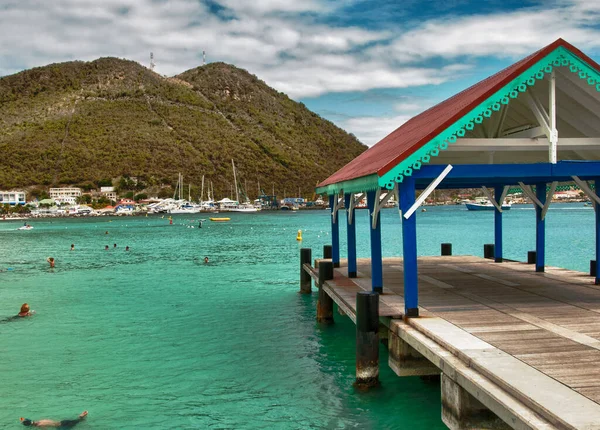 Bord Eau Saint Maarten Aux Antilles Néerlandaises — Photo