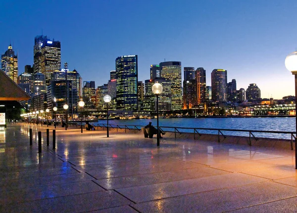 Sydney Harbour Natten Nya Sydwales Australien — Stockfoto