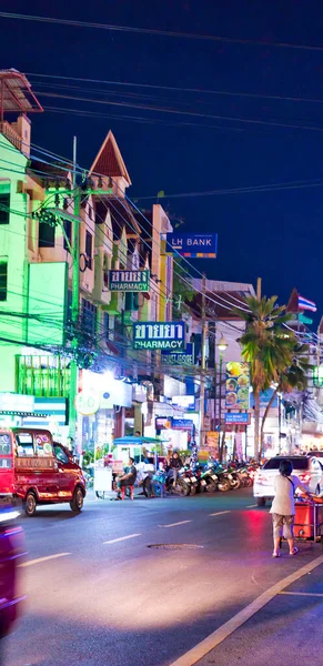 Phuket Thailand December 2019 Streets Patong Night Tourists Patong Major — Stock Photo, Image