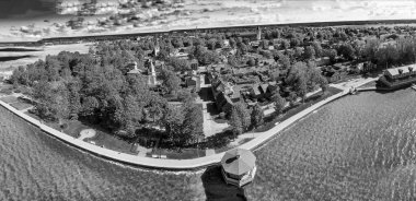 Haapsalu Estonya Hava panoramik manzaralı.