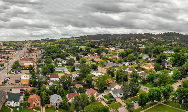 Arial View Rapid City Cloudy Summer Day South Dakota — Stock Photo, Image