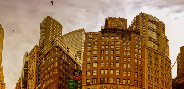 Midtown Manhattan Panoramiczny Widok Miasto Budynków — Zdjęcie stockowe