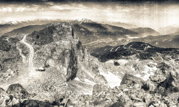 Панорамный Вид Горы Района Уистлер Канада — стоковое фото