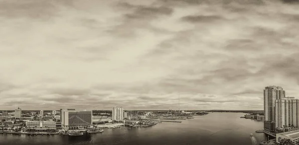 Vista Panorámica Aérea Jacksonville Atardecer Florida — Foto de Stock