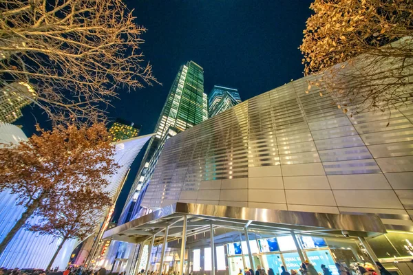 New York City December 2018 World Trade Center Komplexum Éjszaka — Stock Fotó