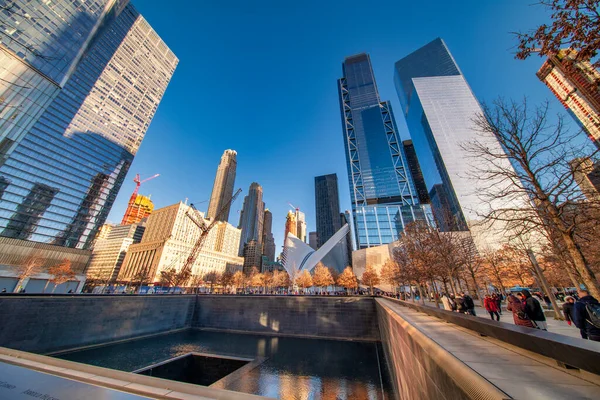 Nova Cidade Iorque Dezembro 2018 Complexo World Trade Center Pôr — Fotografia de Stock