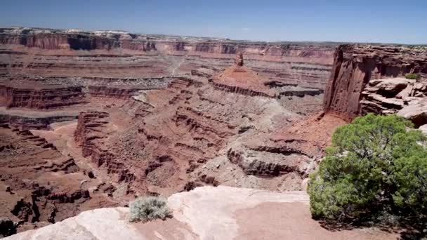 Dead Horse Point State Park under sommarsäsongen, USA Slow motion — Stockvideo