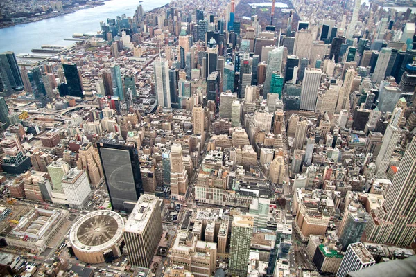 Nueva York City Diciembre 2018 Vista Aérea Manhattan Desde Helicóptero —  Fotos de Stock