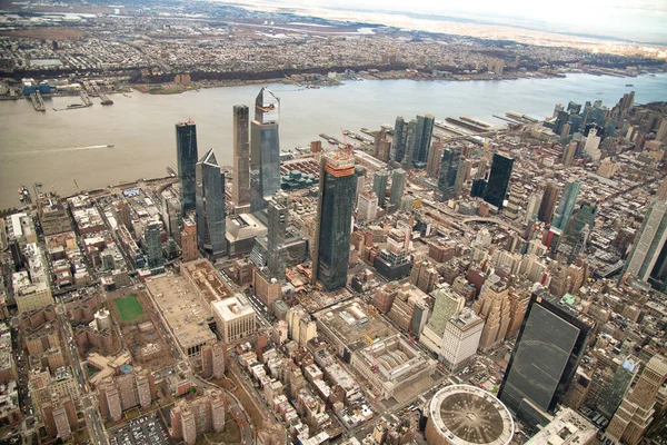 New York City Décembre 2018 Vue Aérienne Manhattan Depuis Hélicoptère — Photo