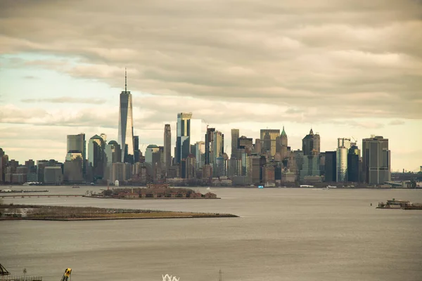 New York City Décembre 2018 Vue Aérienne Manhattan Depuis Hélicoptère — Photo