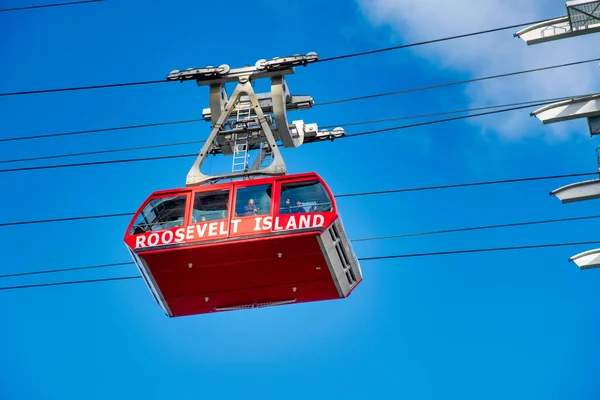 Manhattan Diciembre 2018 Roosevelt Island Cable Car Midtown — Foto de Stock