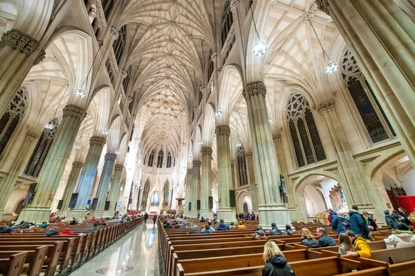 Manhattan Novembro 2018 Interior Igreja Episcopal Thomas 5Th Avenue Nova — Fotografia de Stock