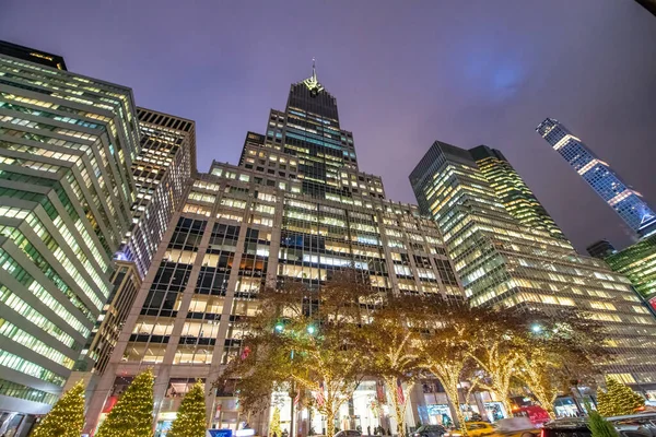 Manhattan November 2018 Außenansicht Moderner Midtown Wolkenkratzer Entlang Der Park — Stockfoto