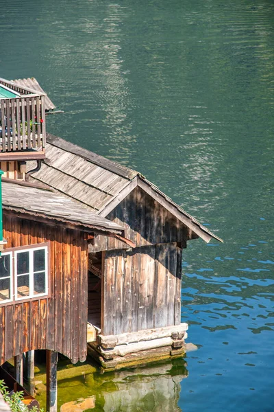 Cabañas Madera Largo Lago Montaña — Foto de Stock