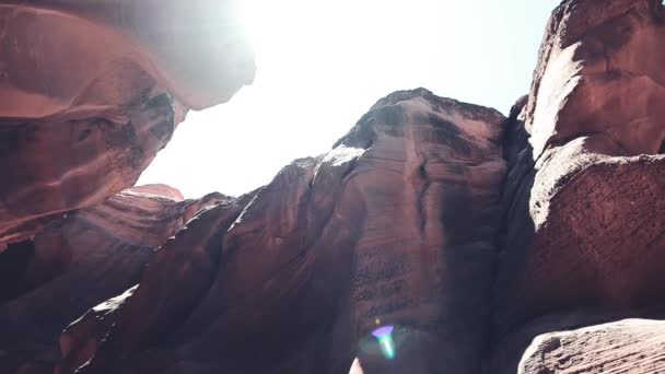 Verhuizen in verbazingwekkende Antelope Canyon, Verenigde Staten — Stockvideo