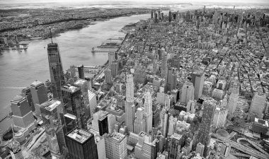 Helikopterden Manhattan hava görüntüsü, New York. New York, New York, New York, ABD merkezli.