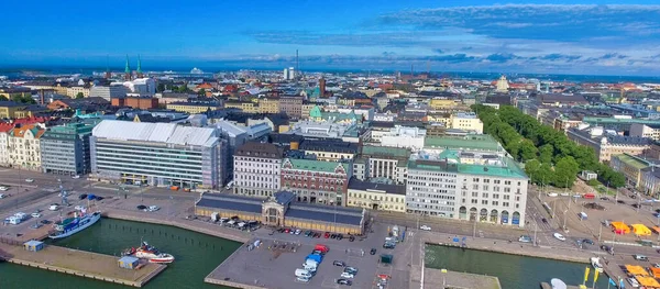 Veduta Aerea Del Porto Del Paesaggio Urbano Helsinki Estate Finlandia — Foto Stock