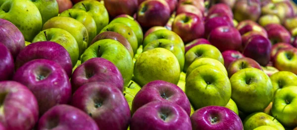 Świeże Jabłka Sekcji Retail Supermarket — Zdjęcie stockowe