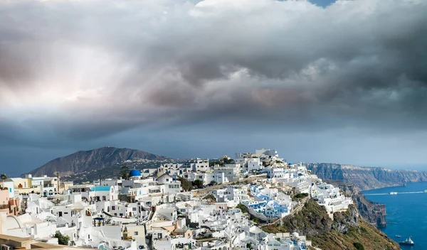 Soumrak Nad Santorini Vesnici Oia Řecko — Stock fotografie